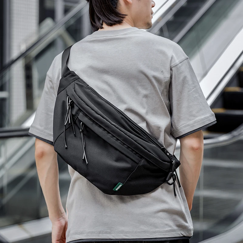 オーバーサイズ防水オックスフォードチェストバッグ、クロスボデ - Korean Student Lifestyle のレビューと価格
