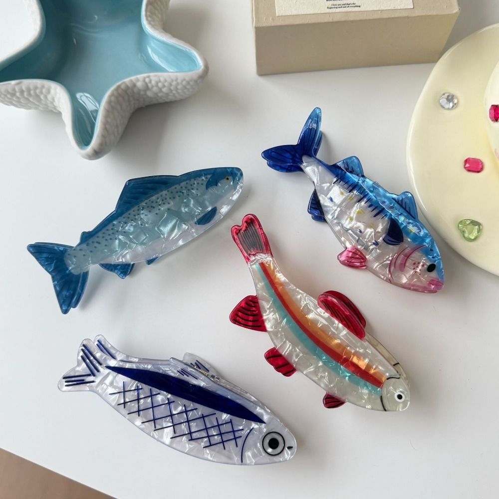 かわいいヘアピン 海の動物 ヘアクリップ PVC製 金魚 海 - Lifestyle In Korean のレビューと価格